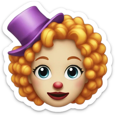 Female clown emoji sticker