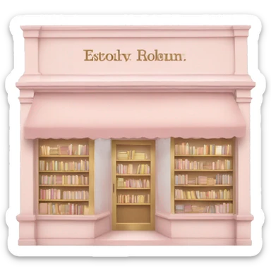 Light pink and beige aesthetic Bookshop sticker