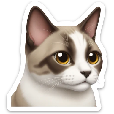 Snowshoe cat sticker