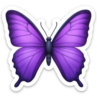 purple butterfly  sticker