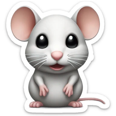 Mouse with a guilty face sticker