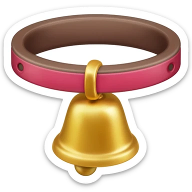 square cow bell collar sticker