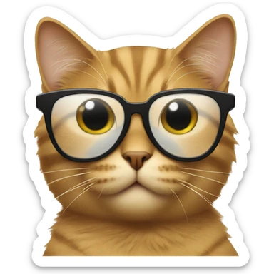 Cat with sunglasses sticker