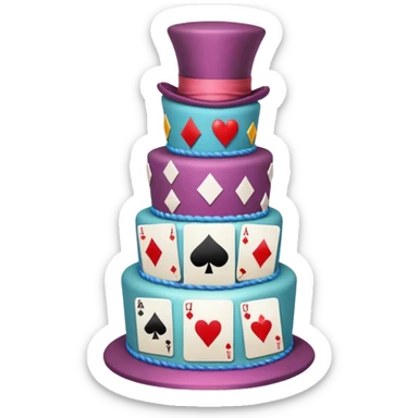Mad hatter’s unbirthday cake sticker