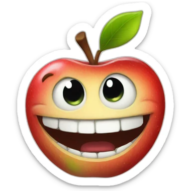 trollface apple artstyle sticker