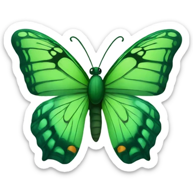 Green butterfly sticker