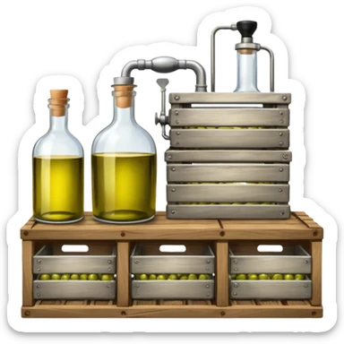 Olive oil factory sticker