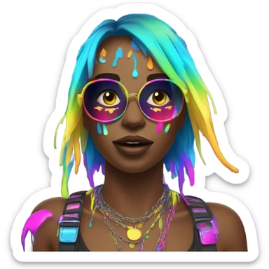 crying at the rave sticker