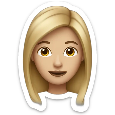 ombré blond/brown hair woman sticker