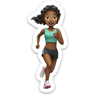 Girl running  sticker