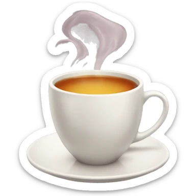 A cup of tea sticker