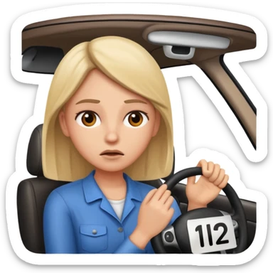 driving license test sticker