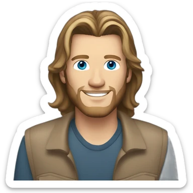Blake shelton blue eyes light brown hair sticker