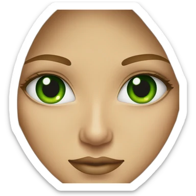 Blonde chicana withe Green eye sticker