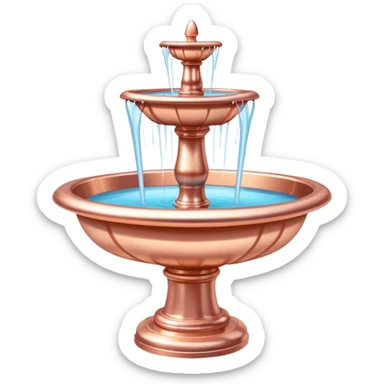 Rose gold fountain sticker