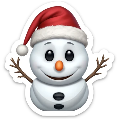 olaf with christmas hat sticker
