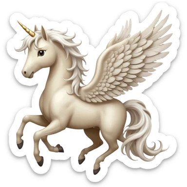 Whimsical pegasus  sticker