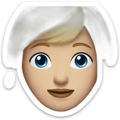 FEMALE, BLONDE HAIR, BLUE EYES, STRAIGHT HAIR, AGE ABOVE 50, FRINGES sticker