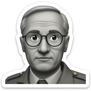 soviet engineer diplomat full scale photoealistic serious sticker