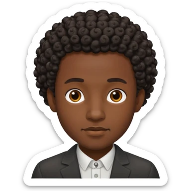 a black guy with shortscurls sticker
