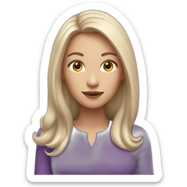 white-woman-with-purple-long-hair sticker