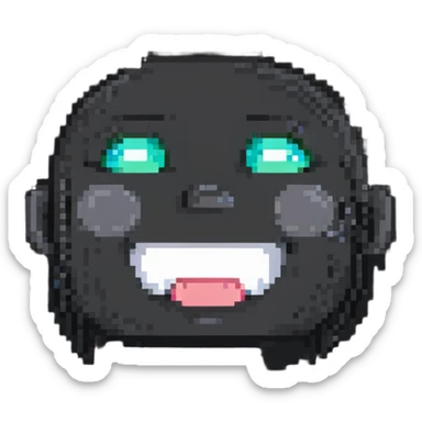 sad but laughing face sticker