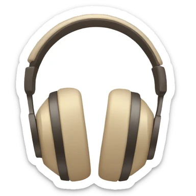 Beige headphones sticker