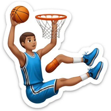 two hands dunking a basketball  sticker