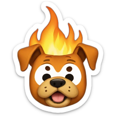 this is fine dog fire sticker