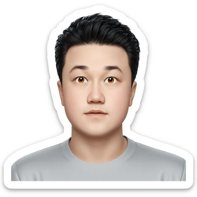 portrait of a boy in white sticker