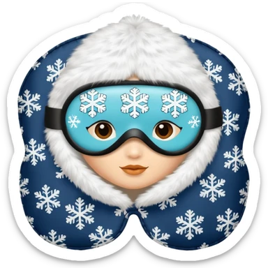 cozy winter sleep mask sticker