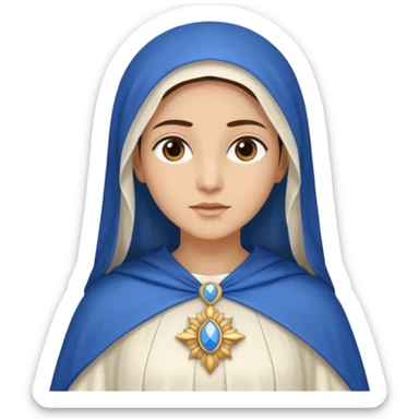 INMACULADA CONCEPCIÓN TUNICA BLANCA MANTO AZUL sticker