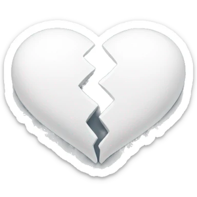 Two white hearts that connected with each other for rest of their lives  sticker