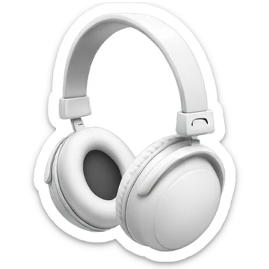 White headphones sticker