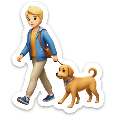 Pasear perrito sticker