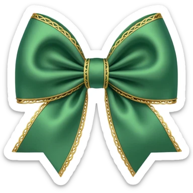 Coquette bow green sticker