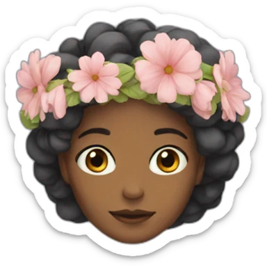 flower crown without girl sticker