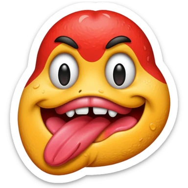 red tongue sticker