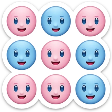 🧡이모티콘에 흰색을 섞어서 파스텔톤으로 바꿈 모양은 똑같이 색만 다르게 sticker