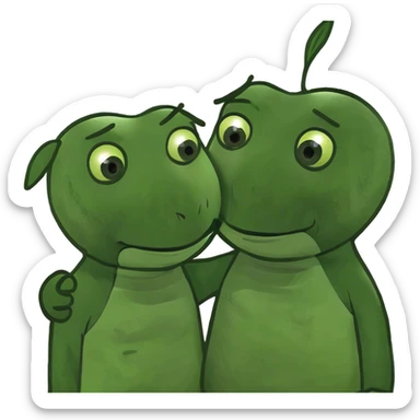 boy ang girl hugging sticker