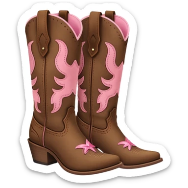 cowgirl boots cute a tiny bit of pink on it NO TEAL  sticker