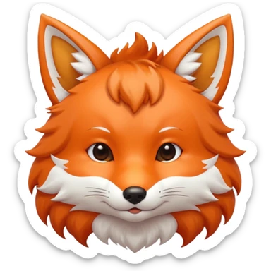 une tête de renard trop kawaii sticker