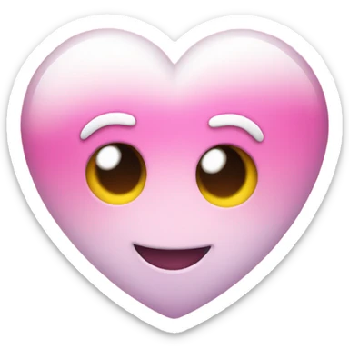 Smiley face love heart eyes sticker