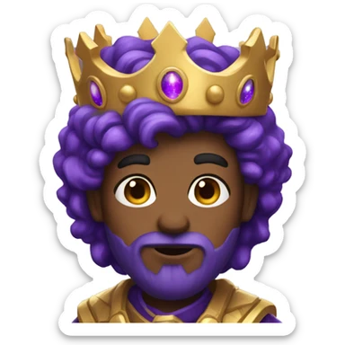 purple galaxy skin king sticker