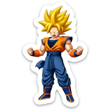 goku super saiyan 3 sticker