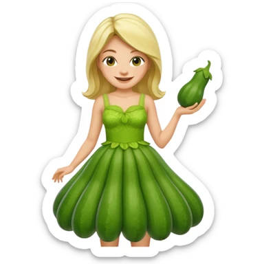 zucchini woman sticker