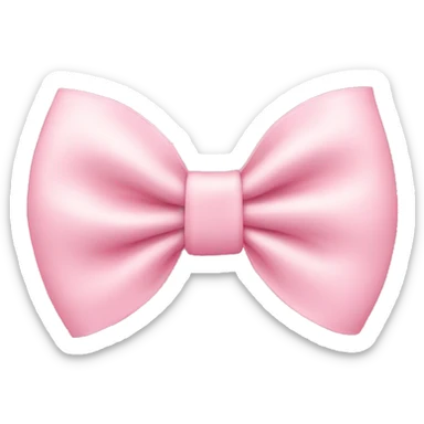 light pink bow on light pink bow sticker