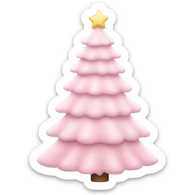 pastel pink christmas tree sticker