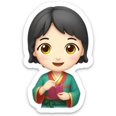 cute girl Taiwanese Pilgrimage Sing sticker