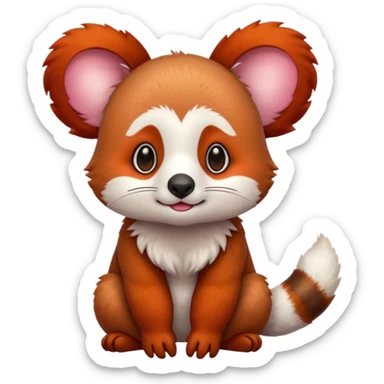Koala-Minccino-Red-Panda-fusion-hybrid  sticker